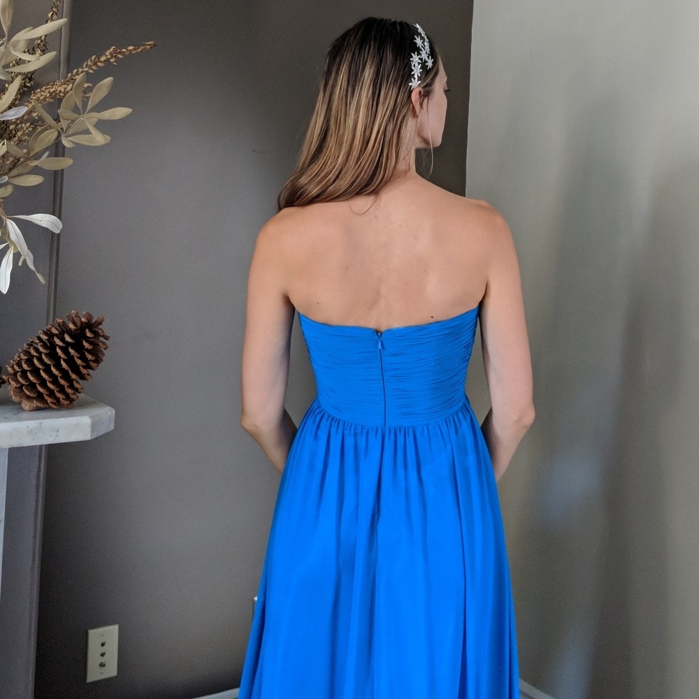 Blue Bridesmaid Gown by Faviana - Picture 3 of 7